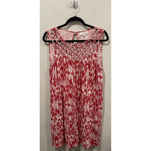 THML White Red Sleveless Mini Dress